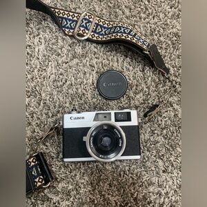 Vintage Canon Canonet 28 Film Camera with strap Unknown if working